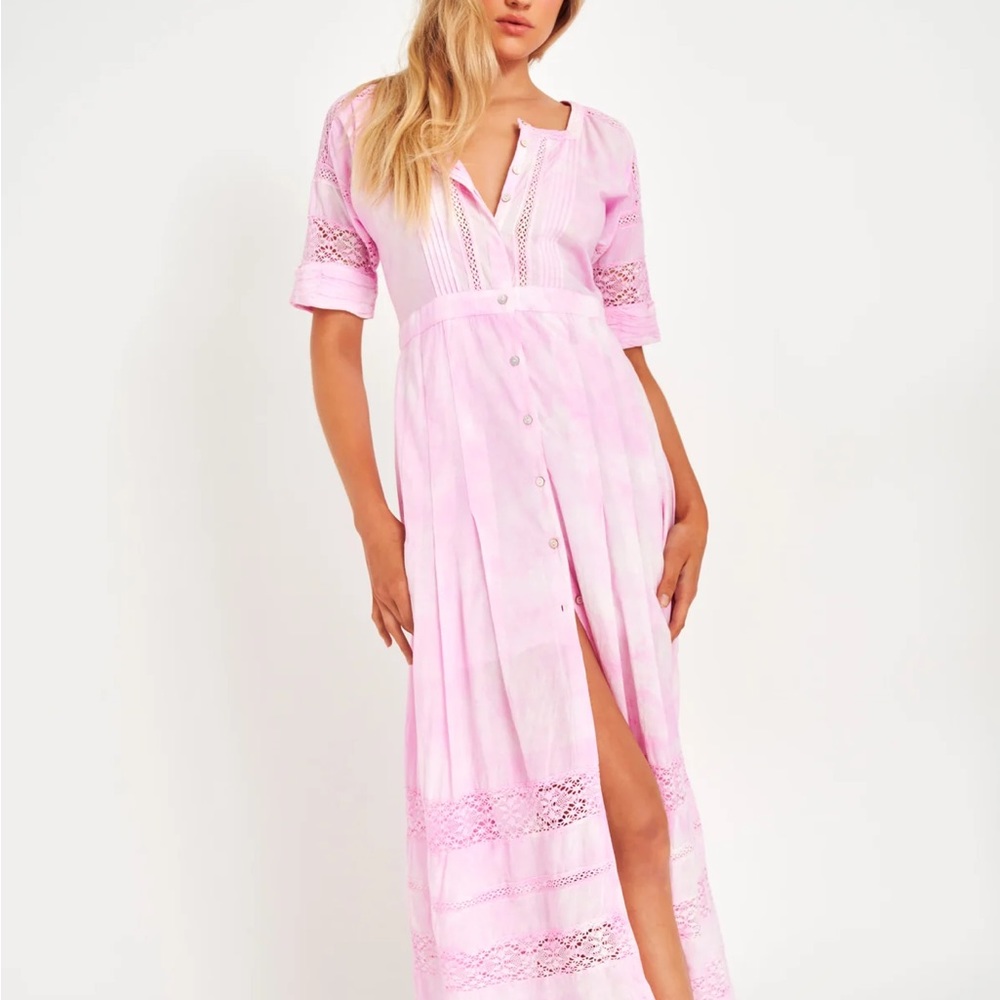 LoveShackFancy Pink Maxi Dress